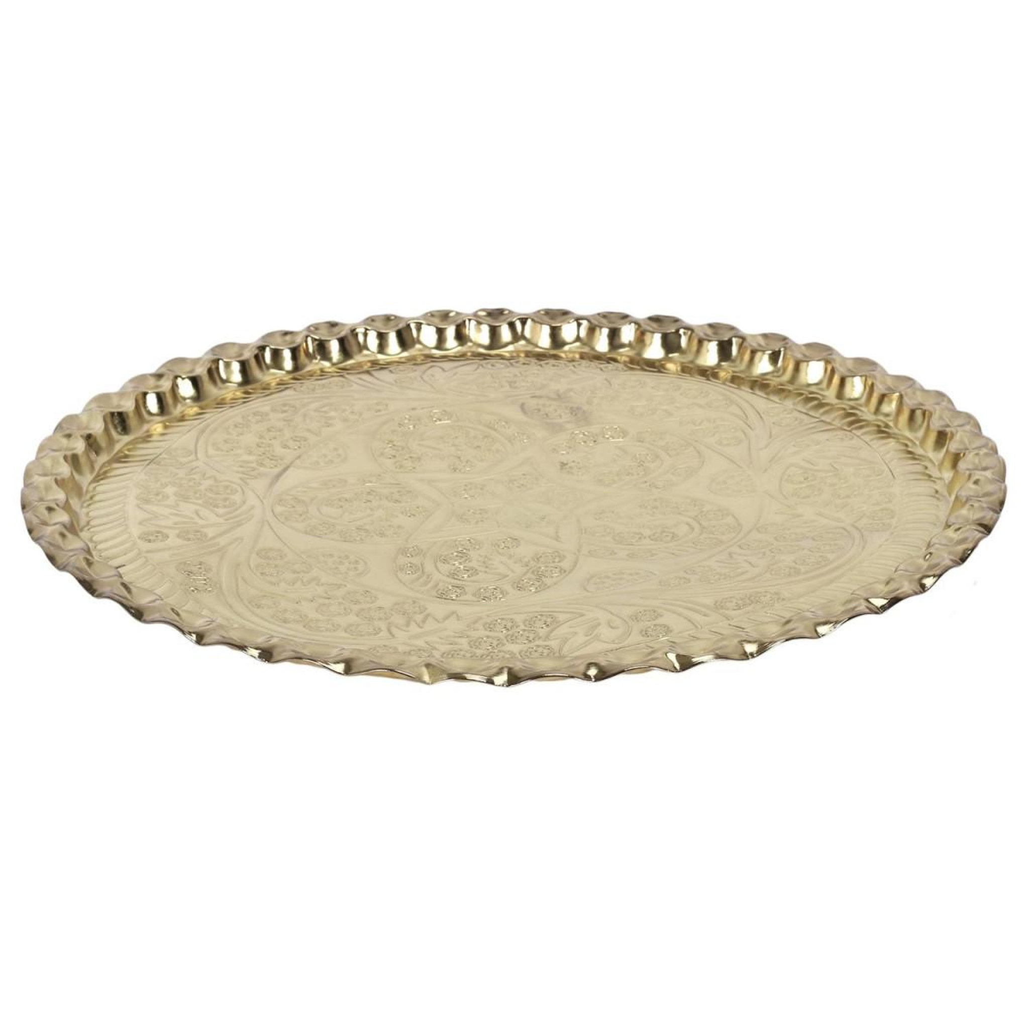 Voir la diapositive 1 : The Home Deco Factory Plateau de Service  Déco  47cm Or