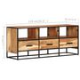 Voir la diapositive 6 : VIDAXL Meuble TV 110x30x45 cm Bois d'acacia massif