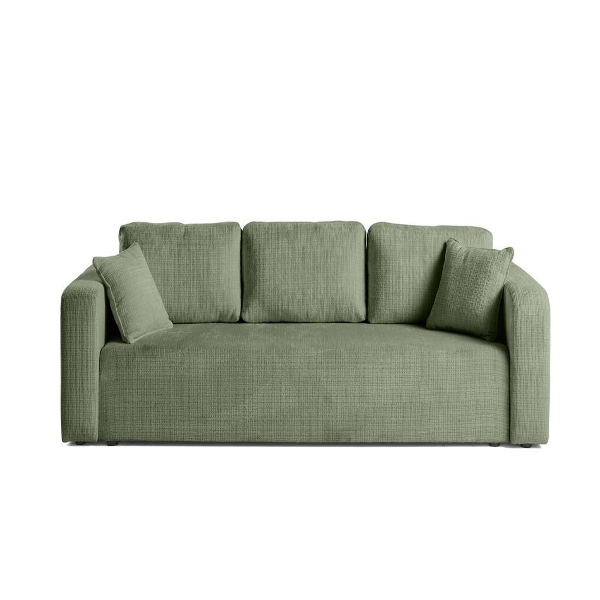 Voir la diapositive 1 : BEST MOBILIER Miro - canapé droit 3 places - convertible avec coffre - en velours texturé