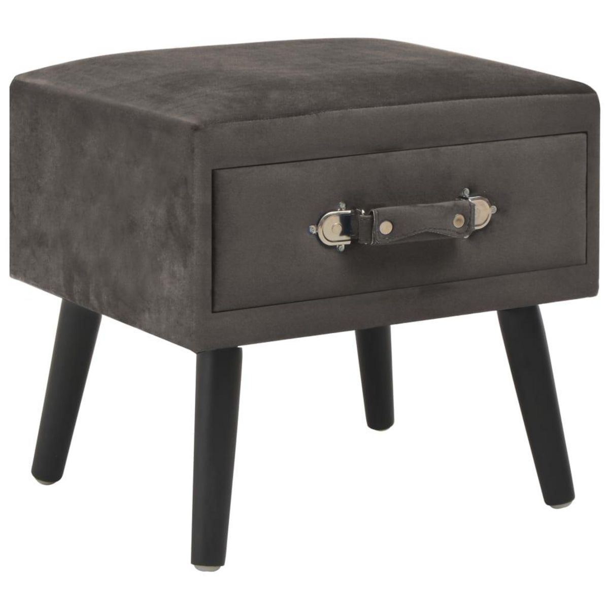 VIDAXL Tables de chevet 2 pcs Gris 40x35x40 cm Velours