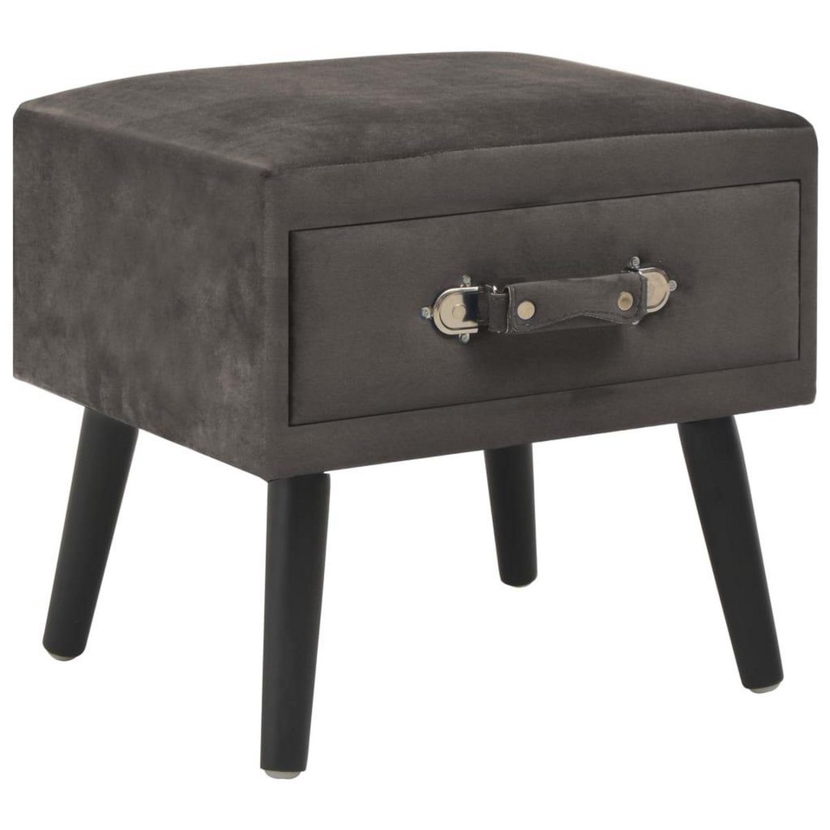 VIDAXL Tables de chevet 2 pcs Gris 40x35x40 cm Velours