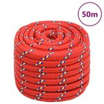 VIDAXL Corde de bateau Rouge 20 mm 50 m Polypropylene