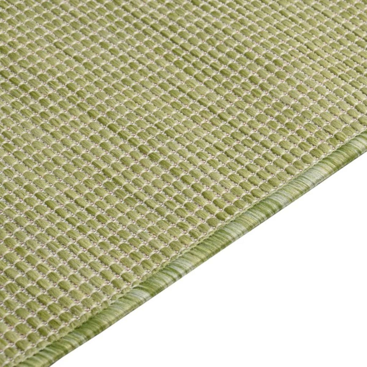 VIDAXL Tapis a tissage plat d'exterieur 80x250 cm Vert