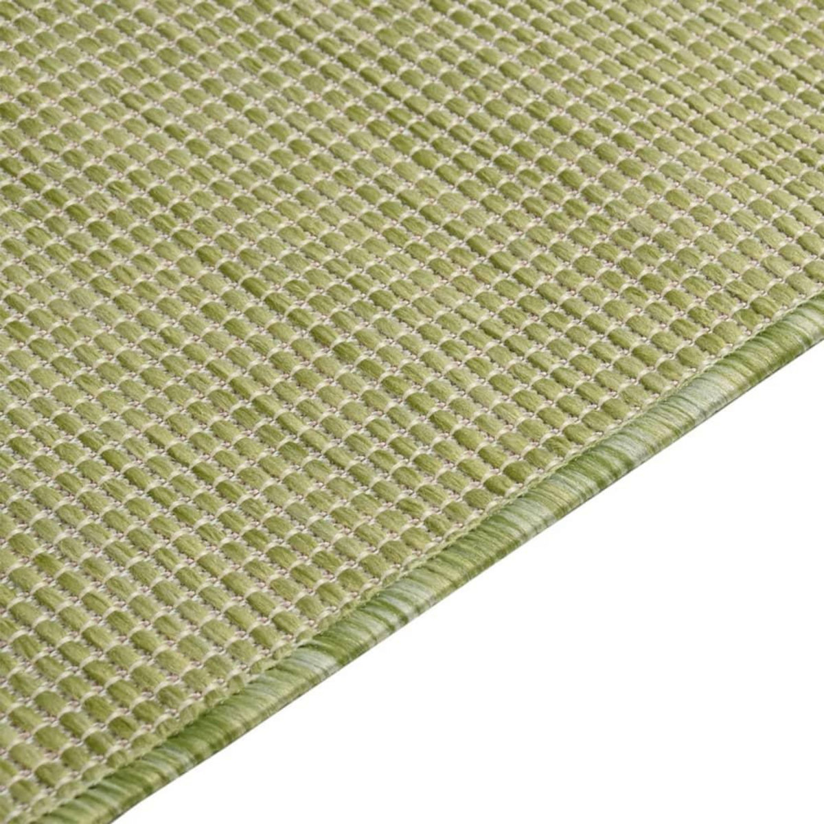 VIDAXL Tapis a tissage plat d'exterieur 80x250 cm Vert