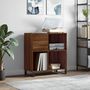 Voir la diapositive 1 : VIDAXL Armoire a disques chene marron 84,5x38x89 cm bois d'ingenierie