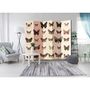 Voir la diapositive 2 : Paris Prix Paravent 5 Volets  Retro Style : Butterflies  172x225cm