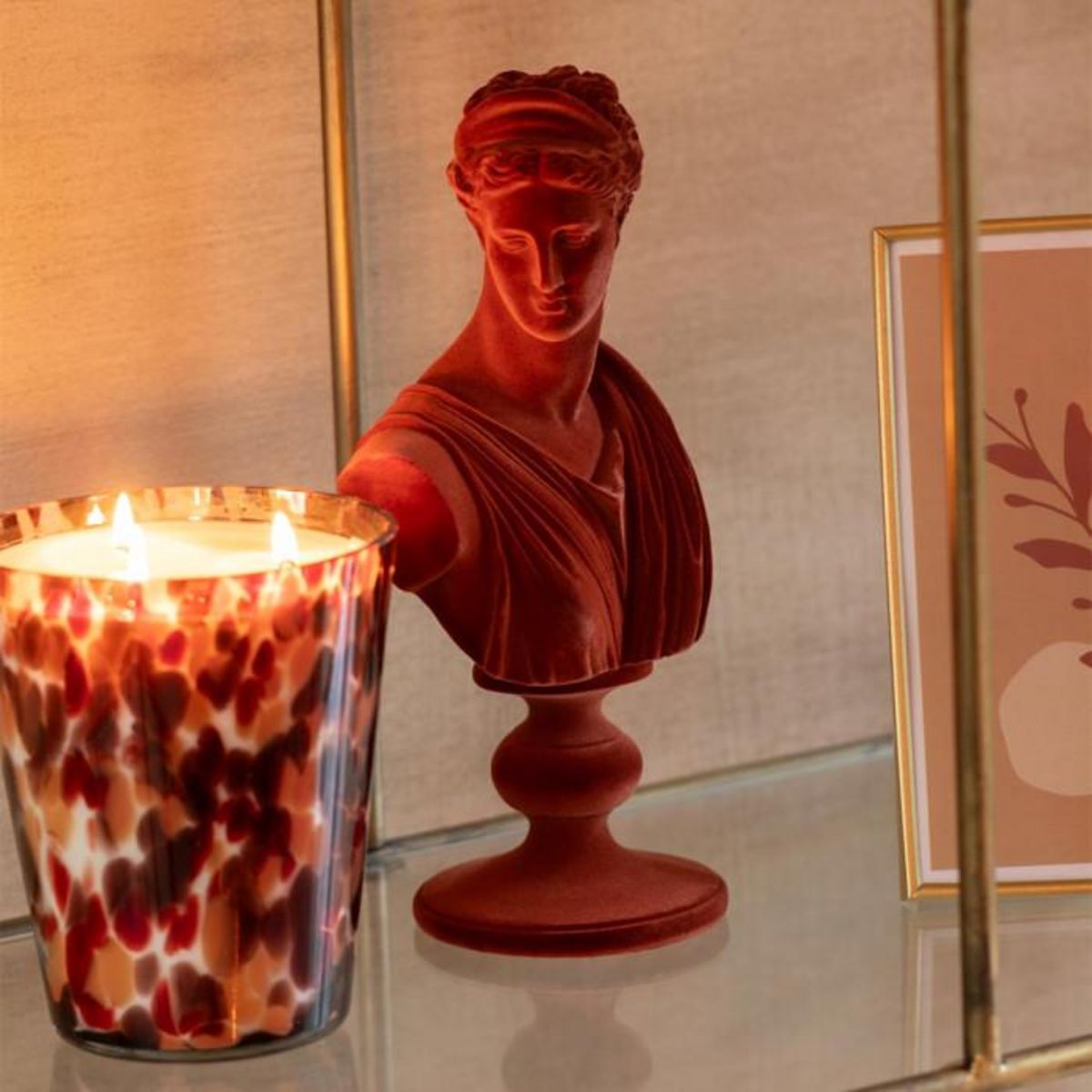 Paris Prix Buste Femme  Grecque  33cm Bordeaux