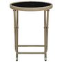 Voir la diapositive 3 : VIDAXL Table a the Beige 60 cm Resine tressee et verre trempe