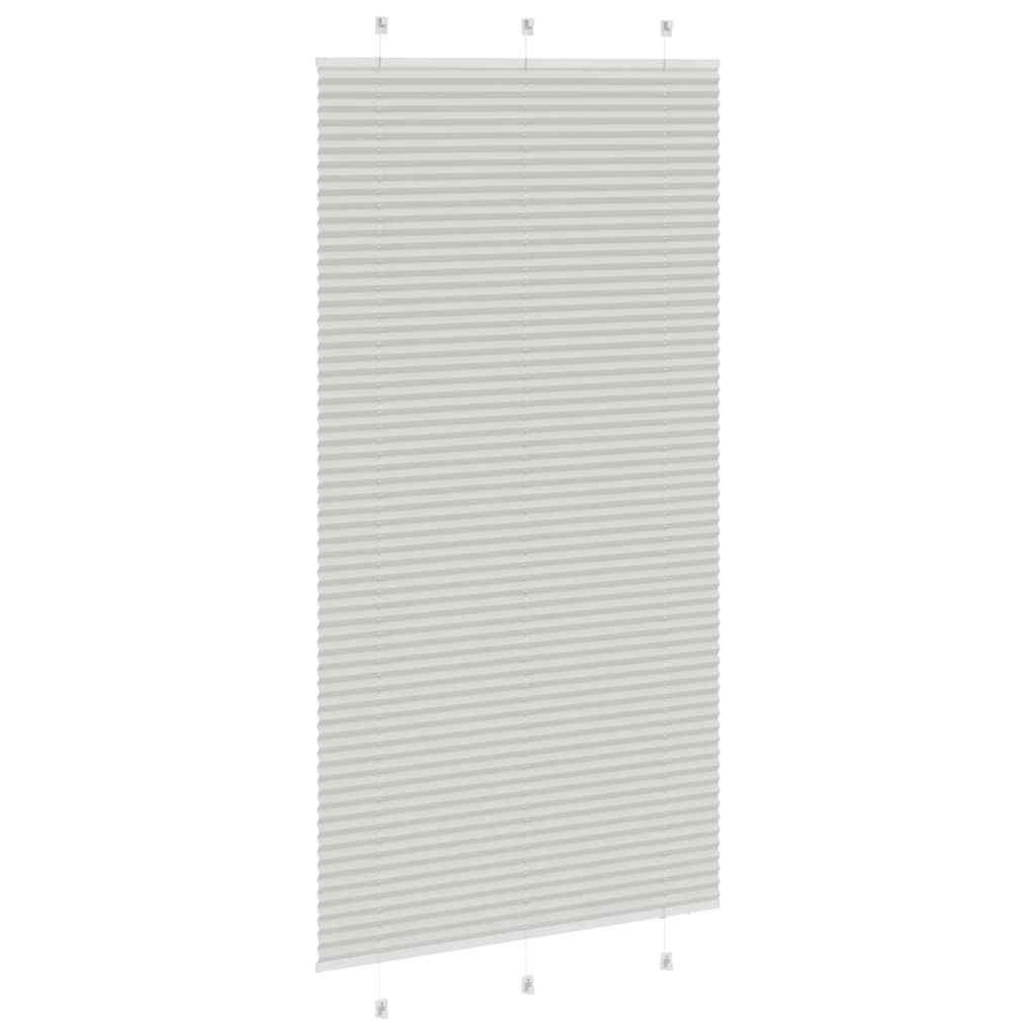 Voir la diapositive 4 : VIDAXL Store plisse gris clair 105x200cm largeur du tissu 104,4cm