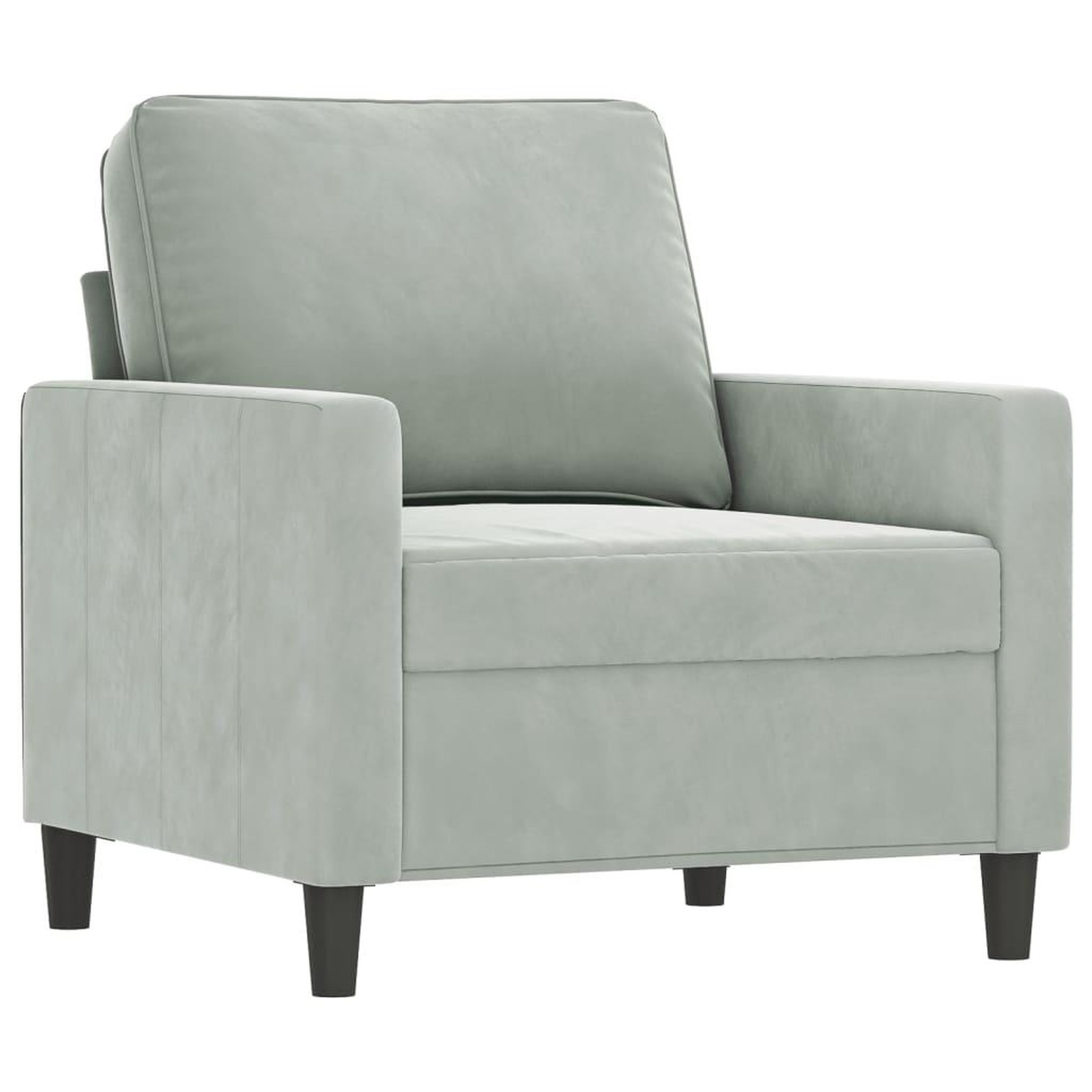 Voir la diapositive 3 : VIDAXL Ensemble de canapes 3 pcs avec coussins gris clair velours