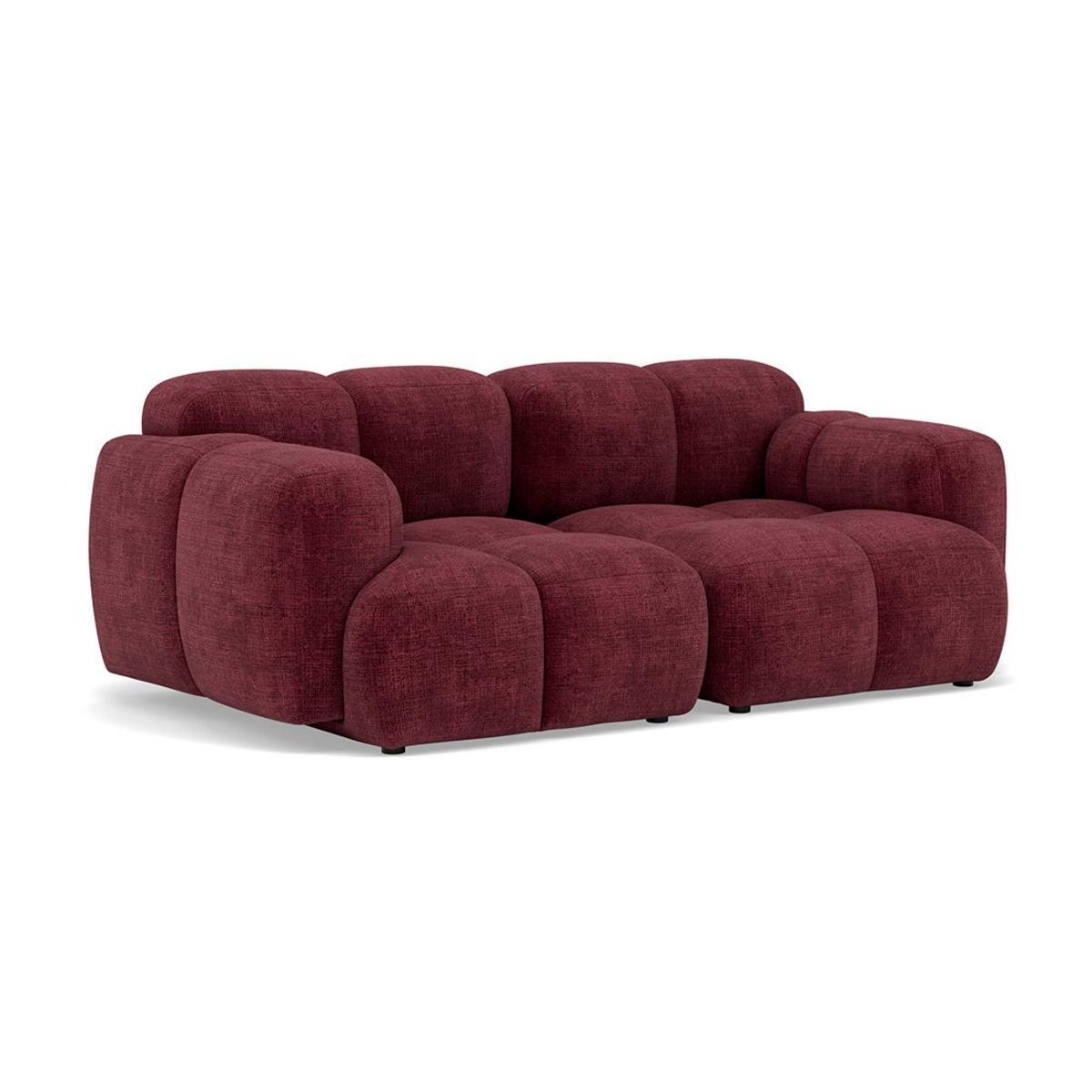 LISA DESIGN Grace - canapé modulable 2 places en velours texturé