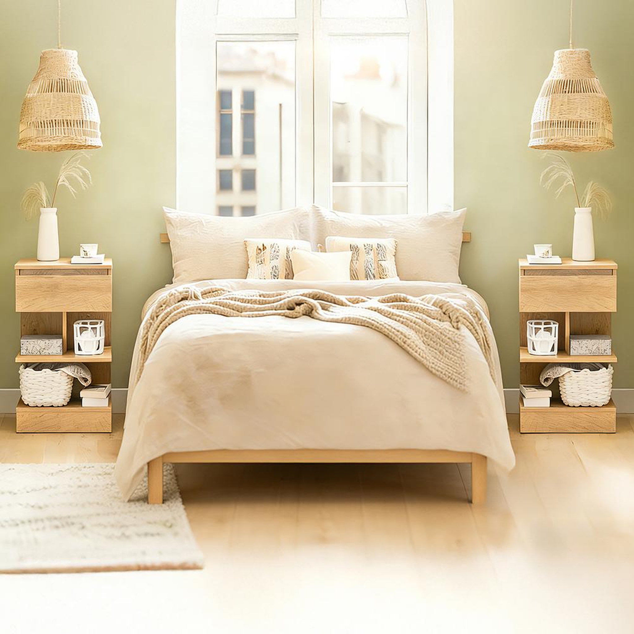 Voir la diapositive 2 : SOBUY SoBuy - Lot De 2 Tables De Chevet à 1 tiroir - Moderne - FBT49X2
