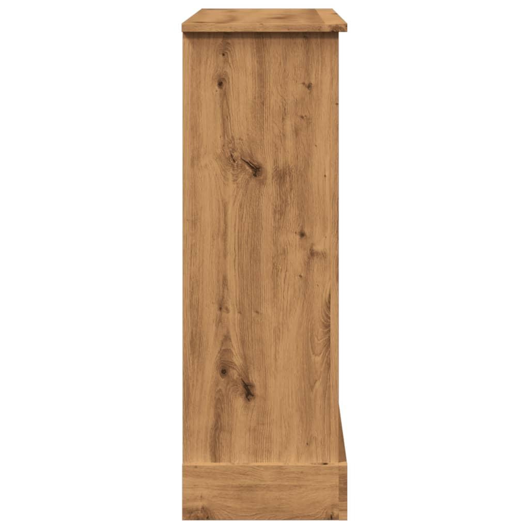 Voir la diapositive 5 : VIDAXL Cadre de cheminee chene artisanal 90x30x90 cm bois ingenierie