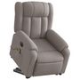 Voir la diapositive 3 : VIDAXL Fauteuil inclinable de massage electrique Taupe Tissu