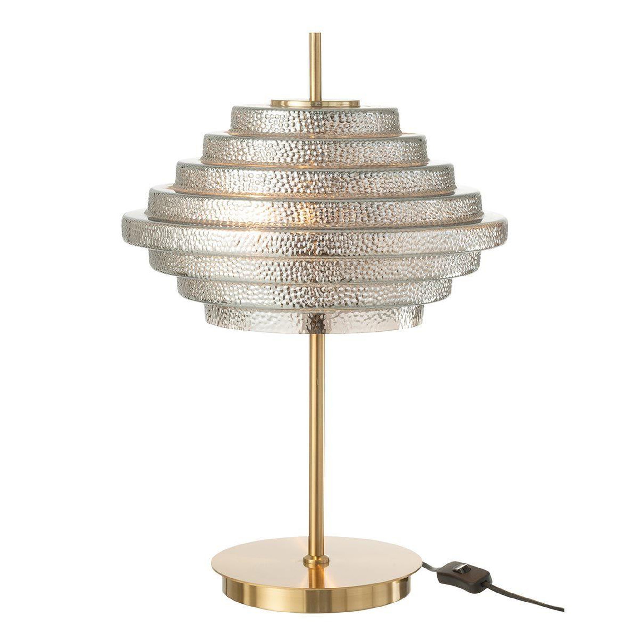 Voir la diapositive 2 : J-LINE Lampe à poser design  merla  54cm fumé