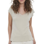 Vero Moda T shirt  Femme Vero Moda 10247666. Coloris disponibles : Beige