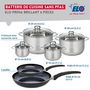 Voir la diapositive 2 : ELO Ensemble de 2 Poêles de cuisson 24 et 32 cm et 4 faitouts 12, 14, 20 et 24 cm Elo Prima Brillant
