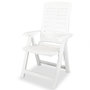 Voir la diapositive 5 : VIDAXL Mobilier a manger d'exterieur 5 pcs Plastique Blanc