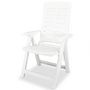 Voir la diapositive 5 : VIDAXL Mobilier a manger d'exterieur 5 pcs Plastique Blanc