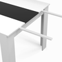 Voir la diapositive 6 : ID MARKET Table à manger extensible rectangle GEORGIA 6-10 personnes blanche et noire 140-220 x 90 cm
