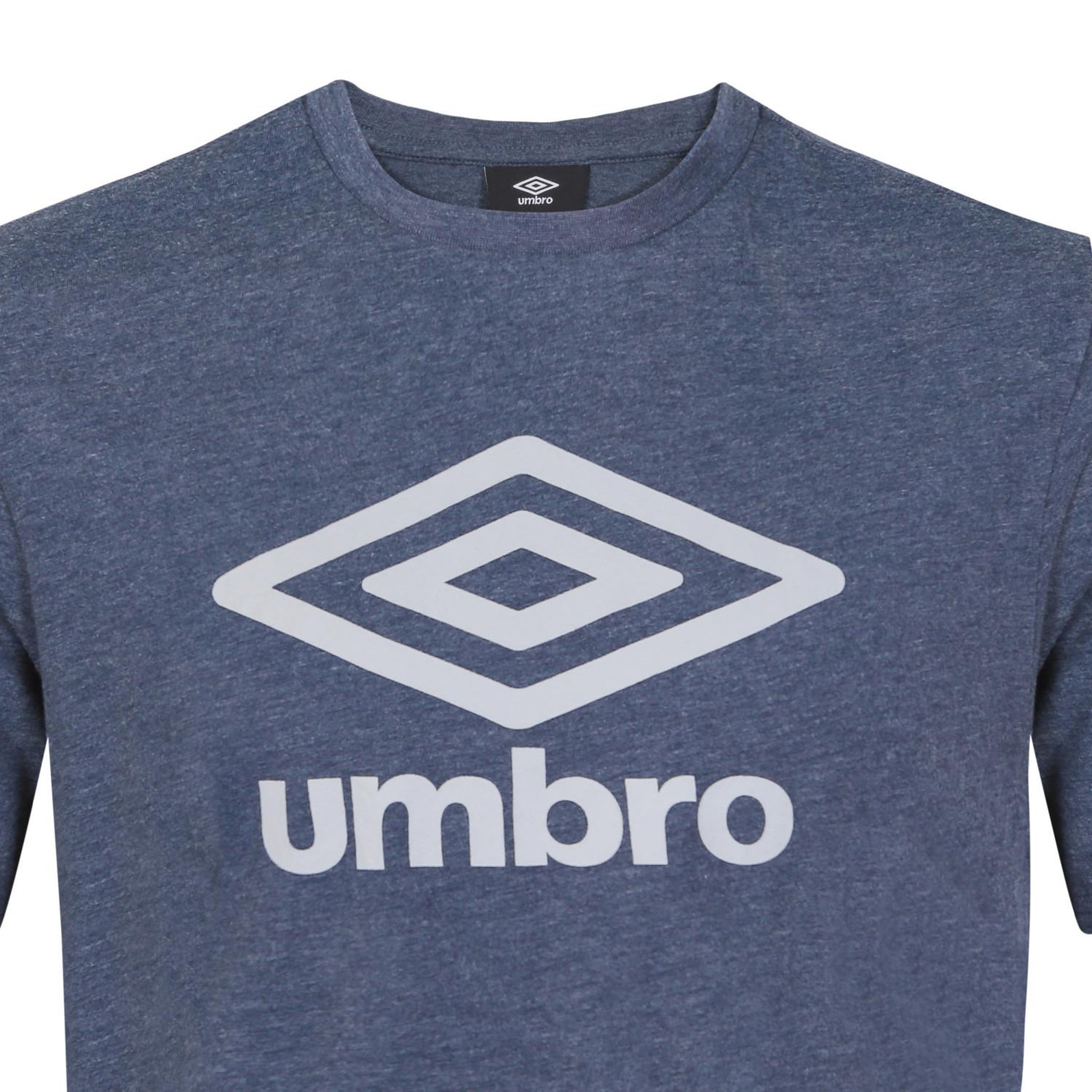 Voir la diapositive 2 : UMBRO Tee shirt homme col rond chiné en coton 160GSM et logo imprimé 729282
