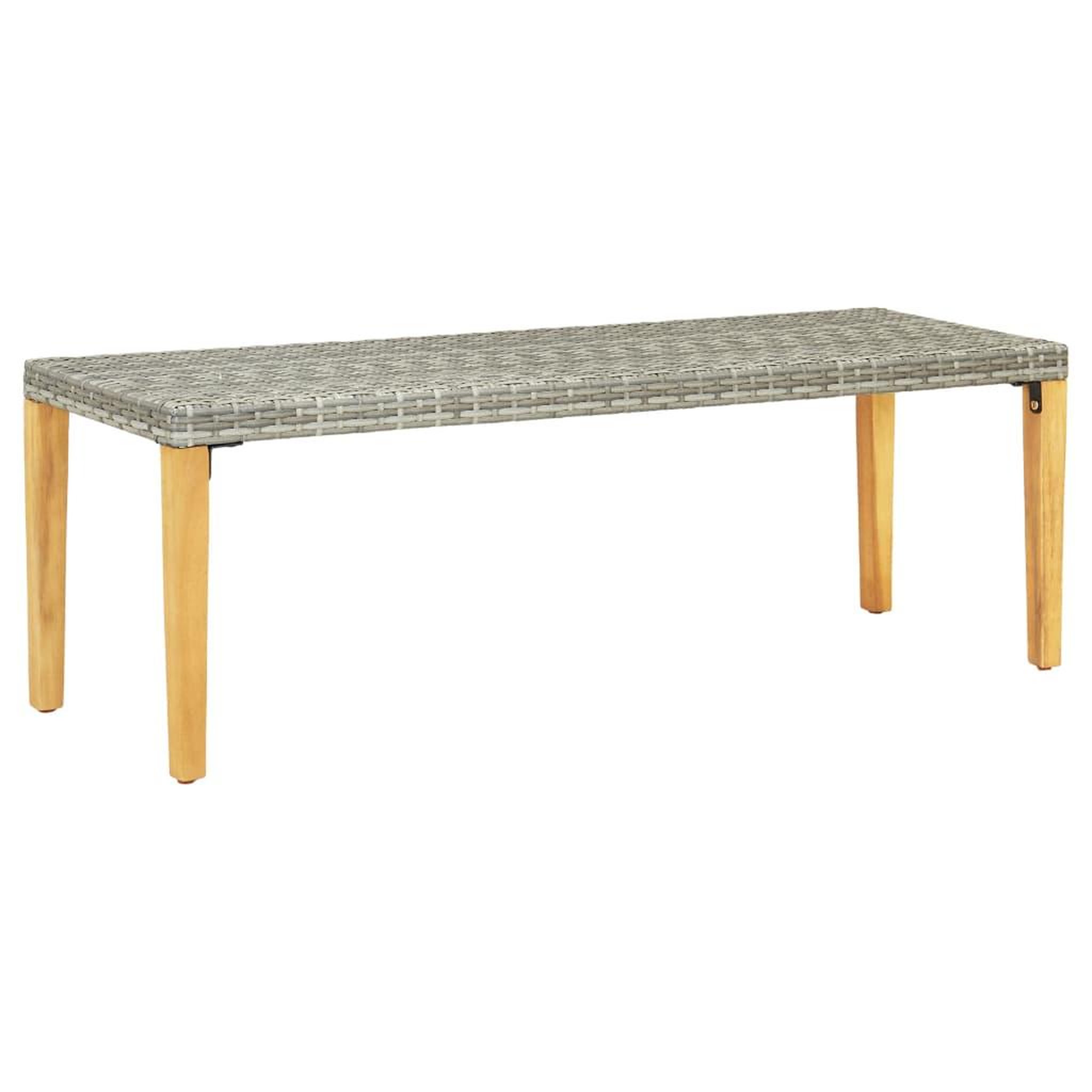 Voir la diapositive 1 : VIDAXL Banc de jardin 80 cm Resine tressee Gris