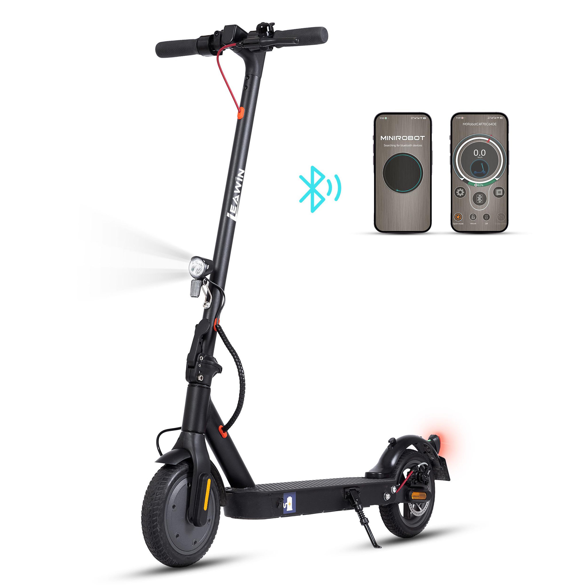 Voir la diapositive 2 : LEAWIN Trottinette électrique leawin e9, vitesse maximale 20 km/h, pneus pleins 8,5 , pliable