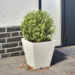 VIDAXL Jardiniere blanc 30x30x30 cm acier