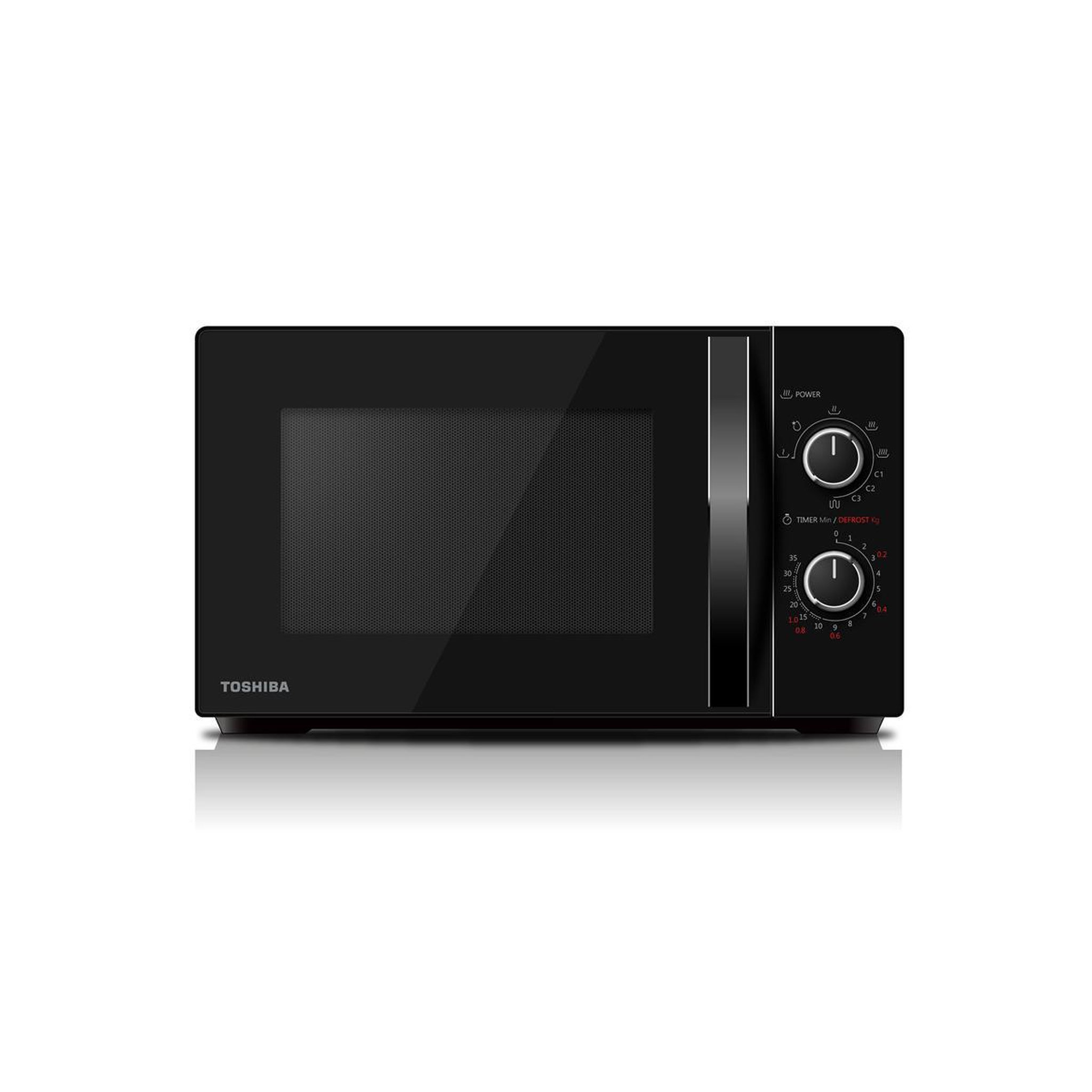 Toshiba Micro-ondes combiné à surface plane Toshiba MW-MG20P 20 L 800 W Noir