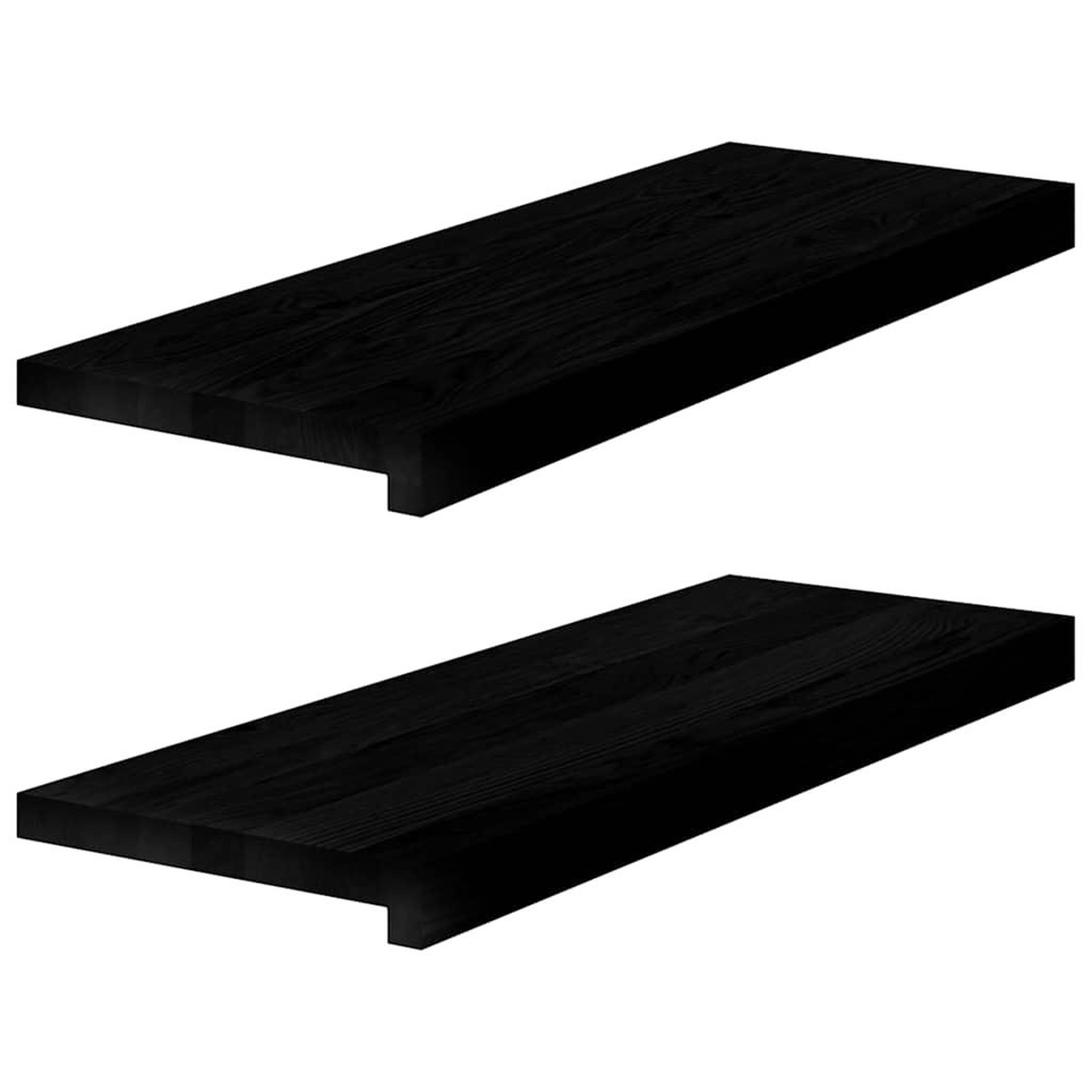 Voir la diapositive 2 : VIDAXL Marches d'escalier 2 pcs marron fonce 70x30x2 cm chene massif