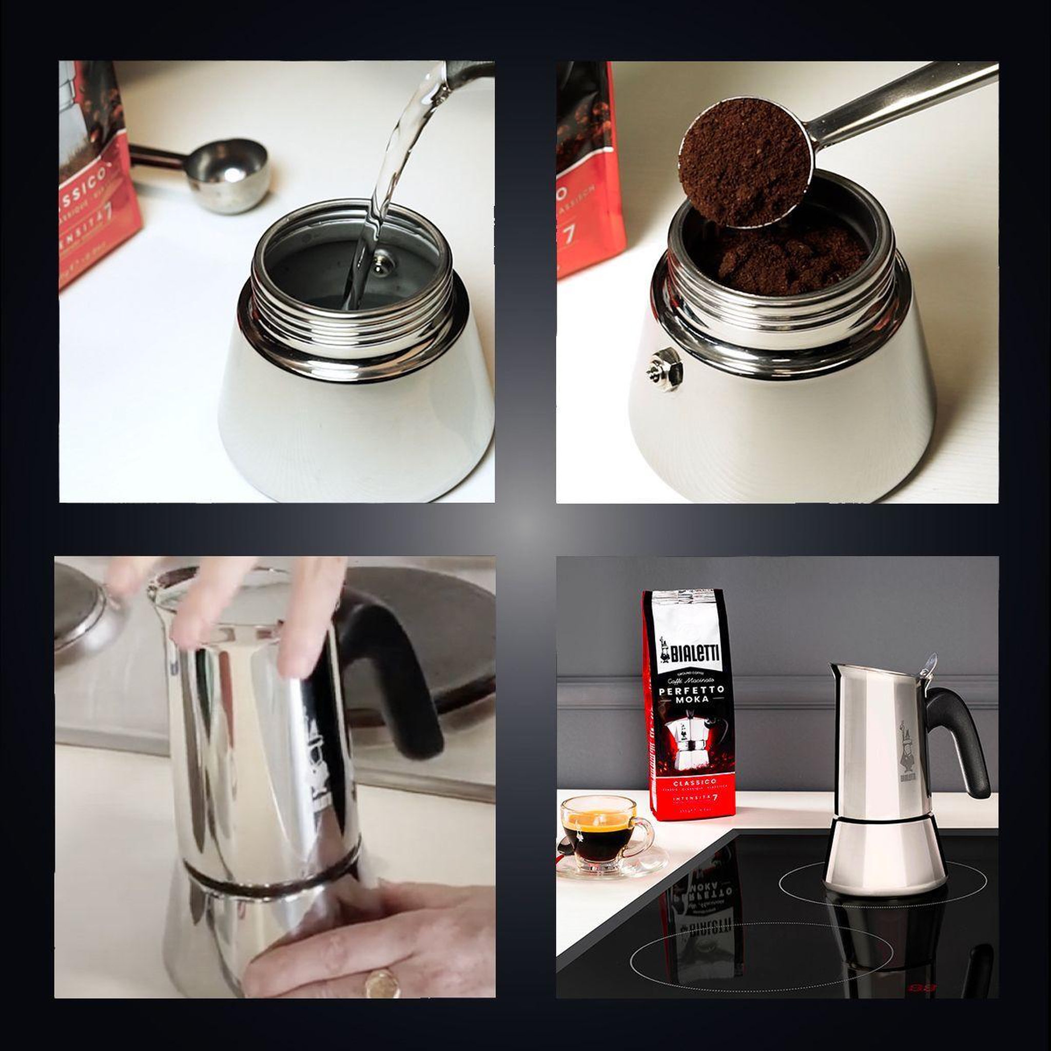 Voir la diapositive 3 : BIALETTI Cafetière italienne venus 6cups + perfetto moka classic 250g