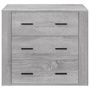 Voir la diapositive 3 : VIDAXL Buffet Sonoma gris 80x33x70 cm Bois d'ingenierie