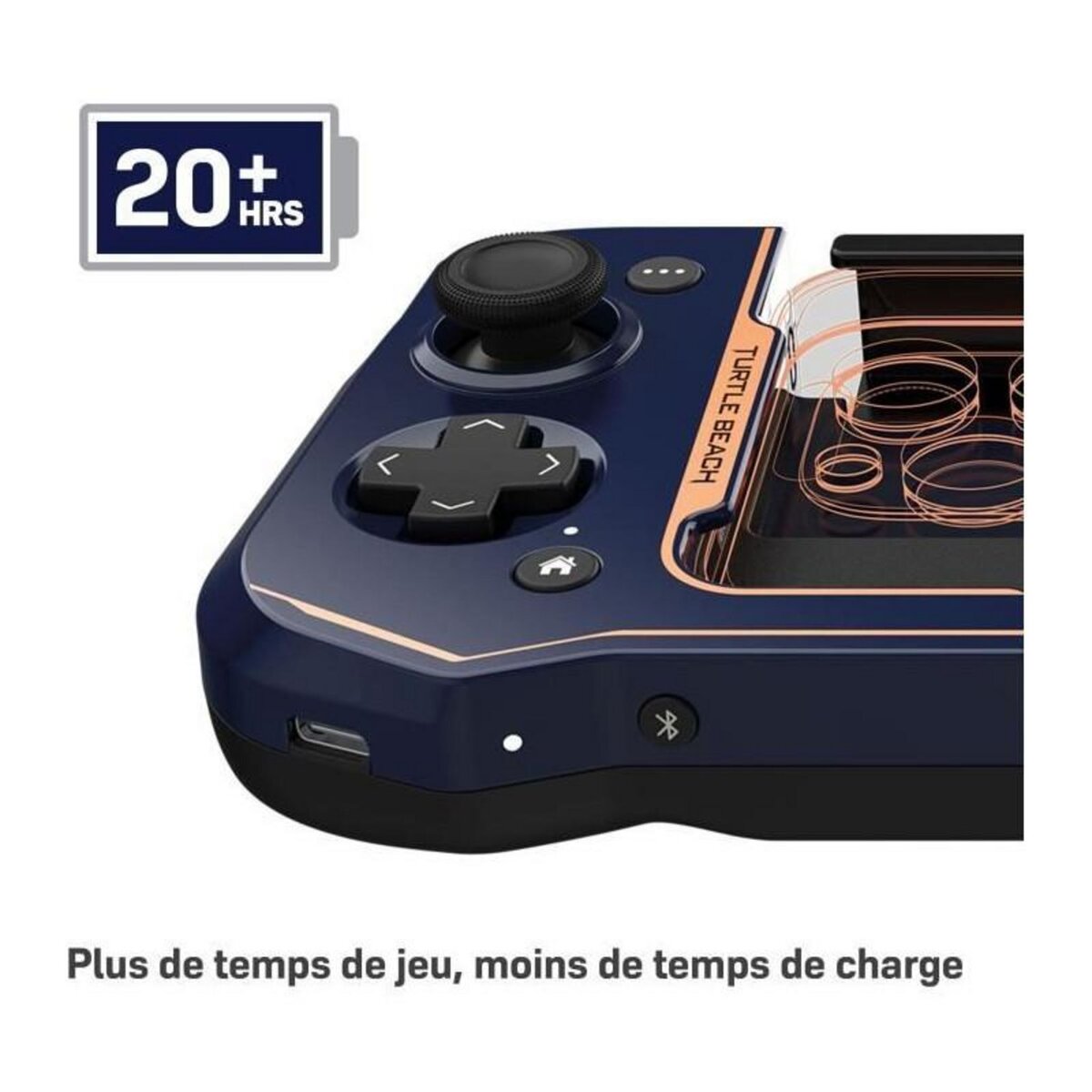 Turtle Beach Manette de jeu sans fil - TURTLE BEACH - Atom - Bleu Cobalt - Pour mobile iOS