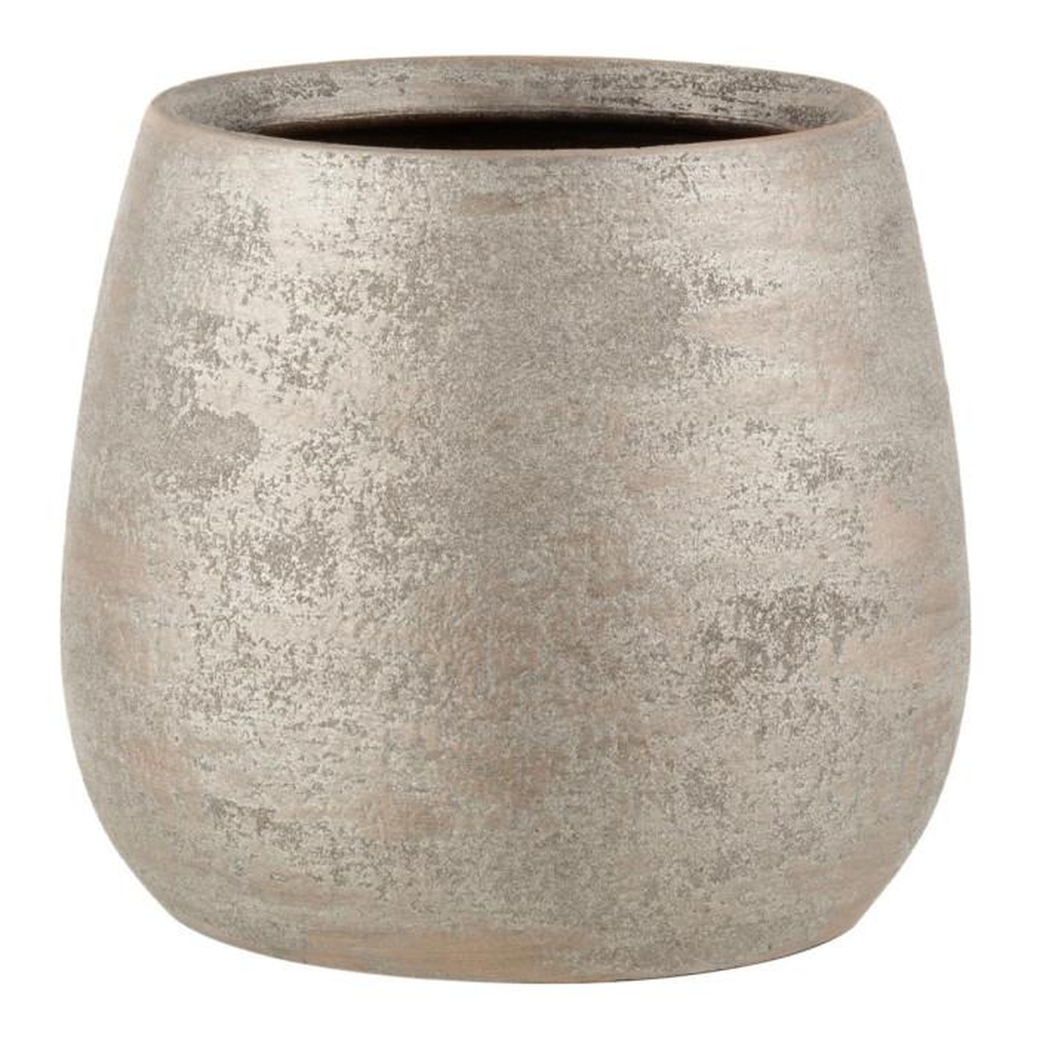 Paris Prix Cache-Pot Déco  Irrégulier Rugueux  23cm Argent