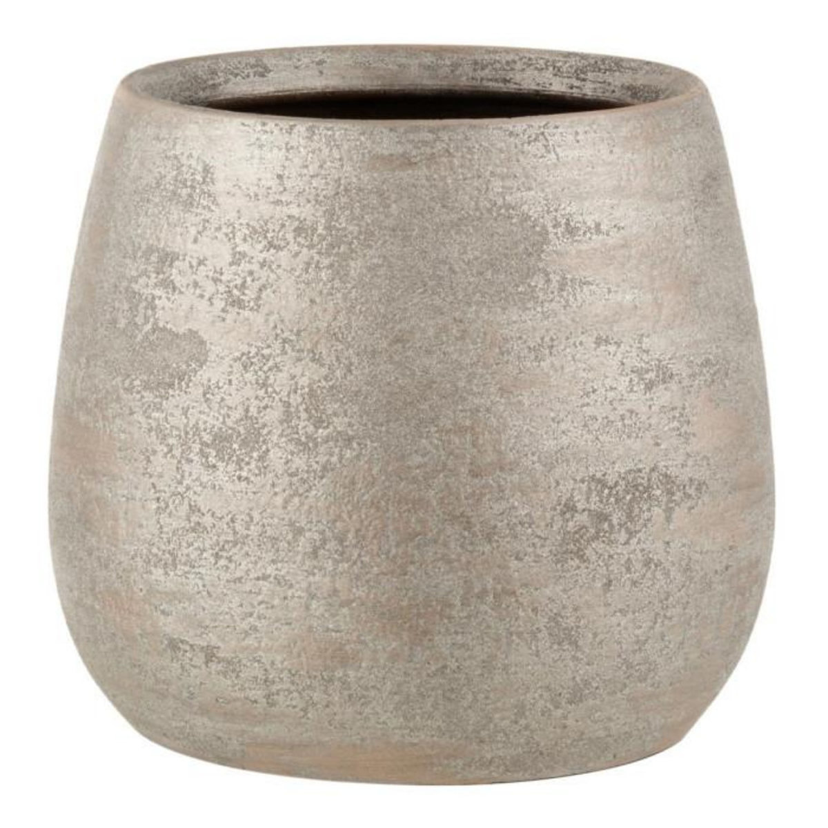 Paris Prix Cache-Pot Déco  Irrégulier Rugueux  23cm Argent