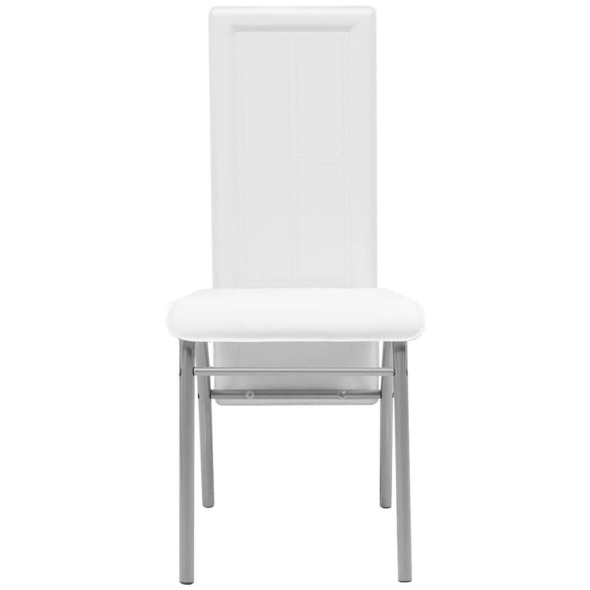 VIDAXL Ensemble a dîner sept pieces Blanc