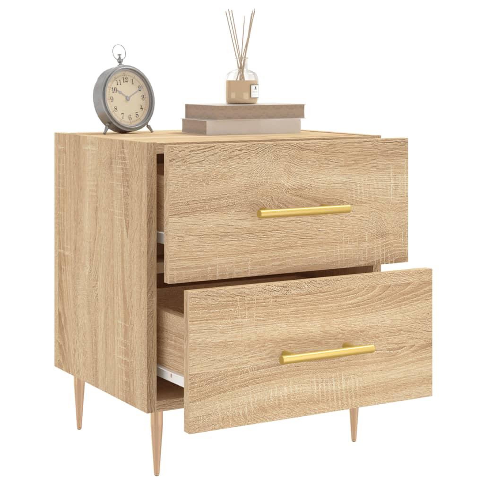 Voir la diapositive 4 : VIDAXL Tables de chevet 2 pcs chene sonoma 40x35x47,5 cm