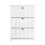 Voir la diapositive 1 : SOBUY SoBuy - Meuble À Chaussures 3 portes - Blanc - 80x30x111cm - Nordique - FSR162-W