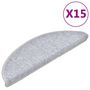 Voir la diapositive 2 : VIDAXL Tapis d'escalier 15 pcs Gris clair 56x17x3 cm
