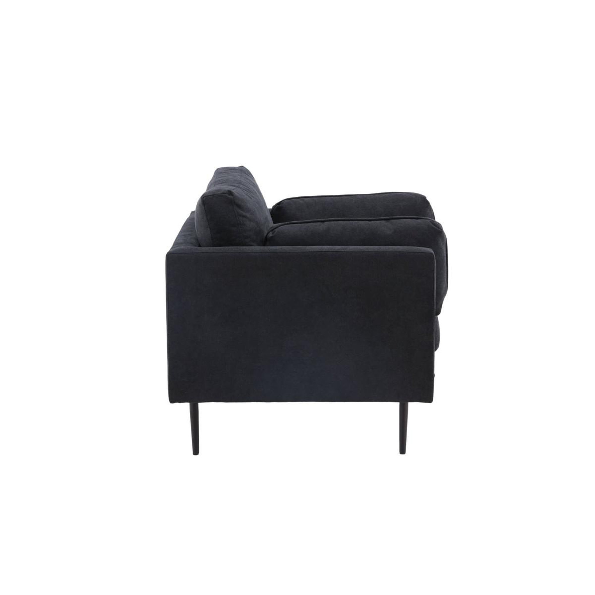 Voir la diapositive 3 : Paris Prix Fauteuil design en tissu  boom  110cm noir