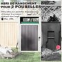 Voir la diapositive 4 : OUTSUNNY Abri poubelles double - cache poubelles 2 x 240L - portes, couvercles - tôle acier ondulé blanc gris