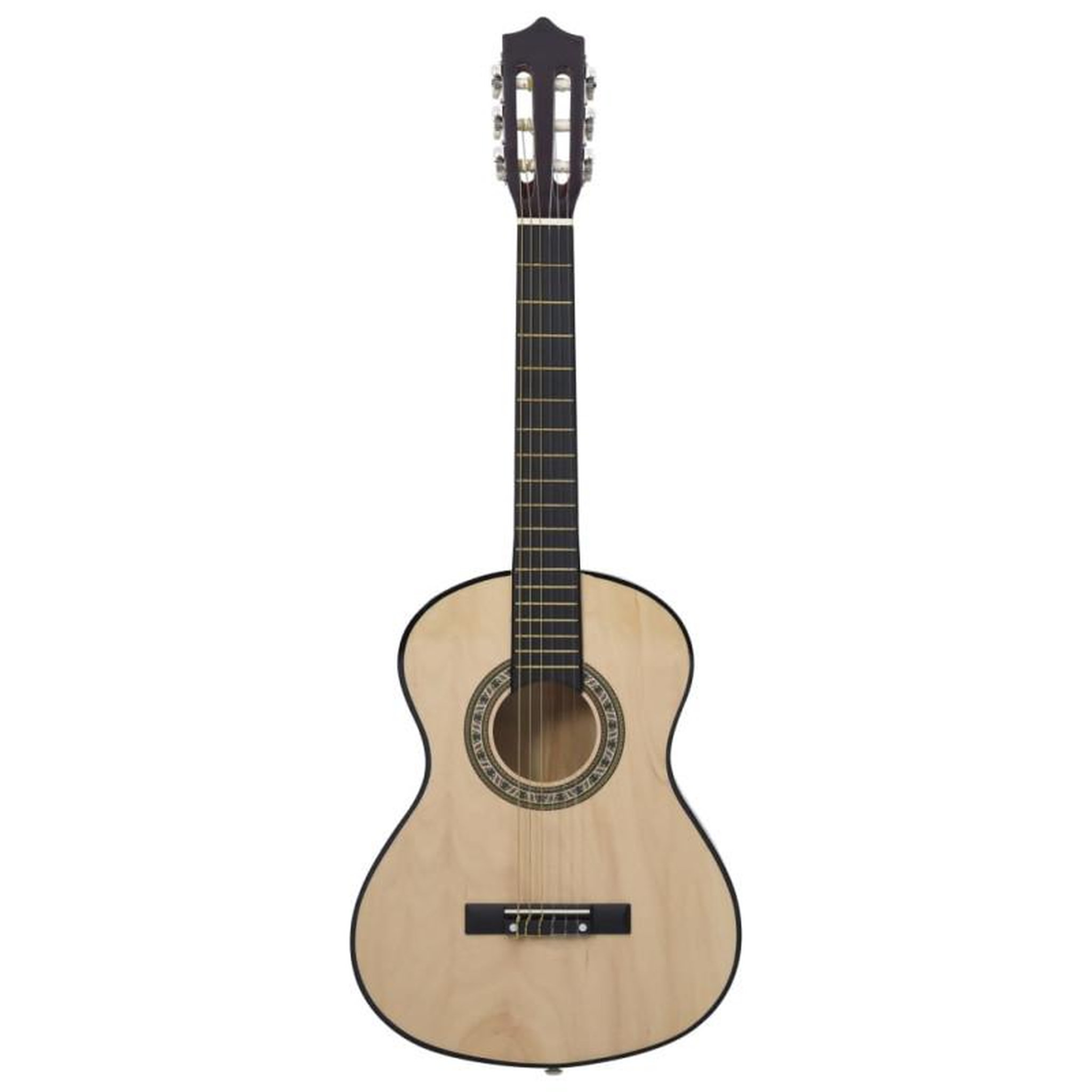 Voir la diapositive 2 : VIDAXL Guitare classique pour débutants et enfants 1 2 34 Tilleul