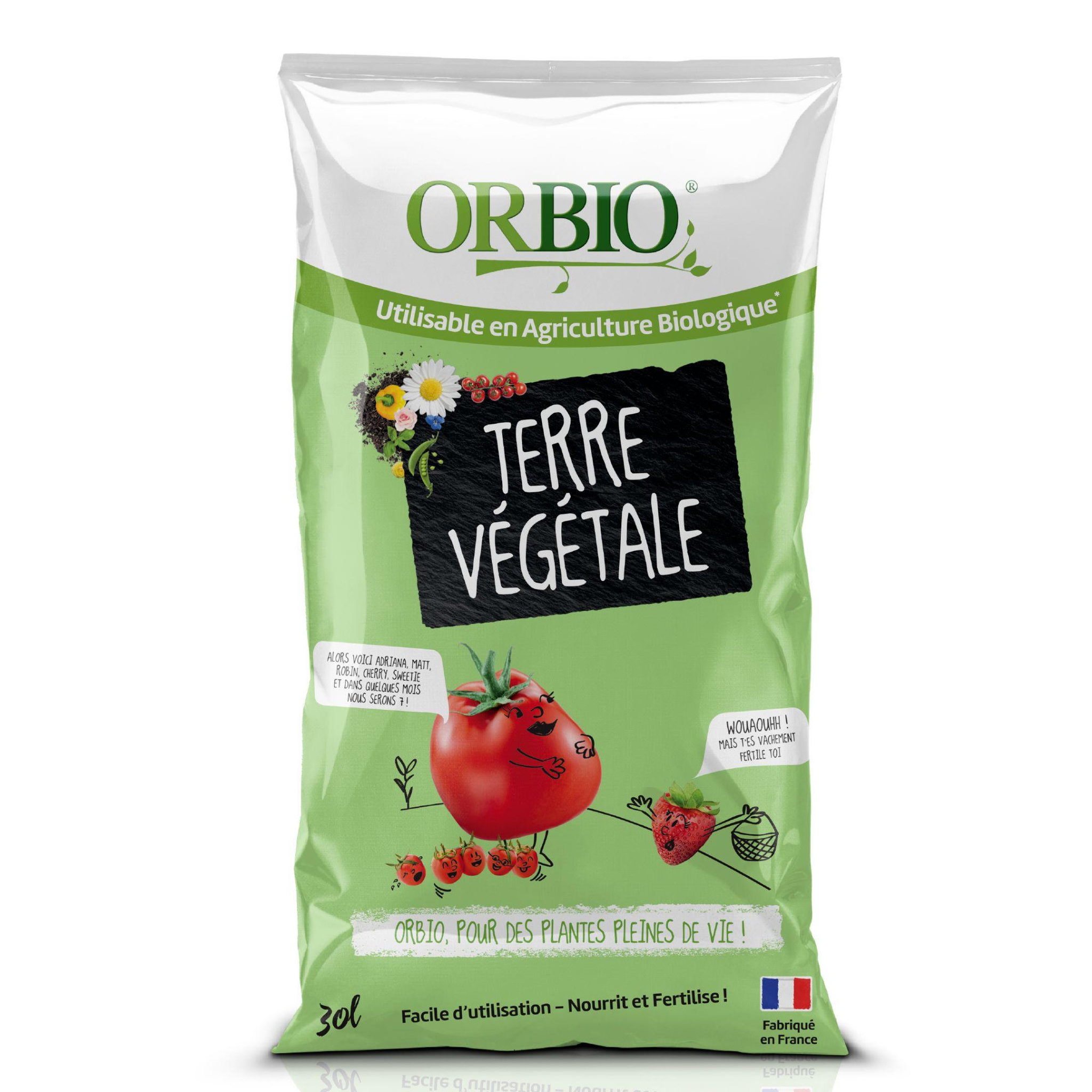 Voir la diapositive 4 : ORBIO Terre végétale 30L Orbio