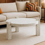 Voir la diapositive 5 : Paris Prix Table Basse Effet Terrazzo  Terry  84cm Gris Clair