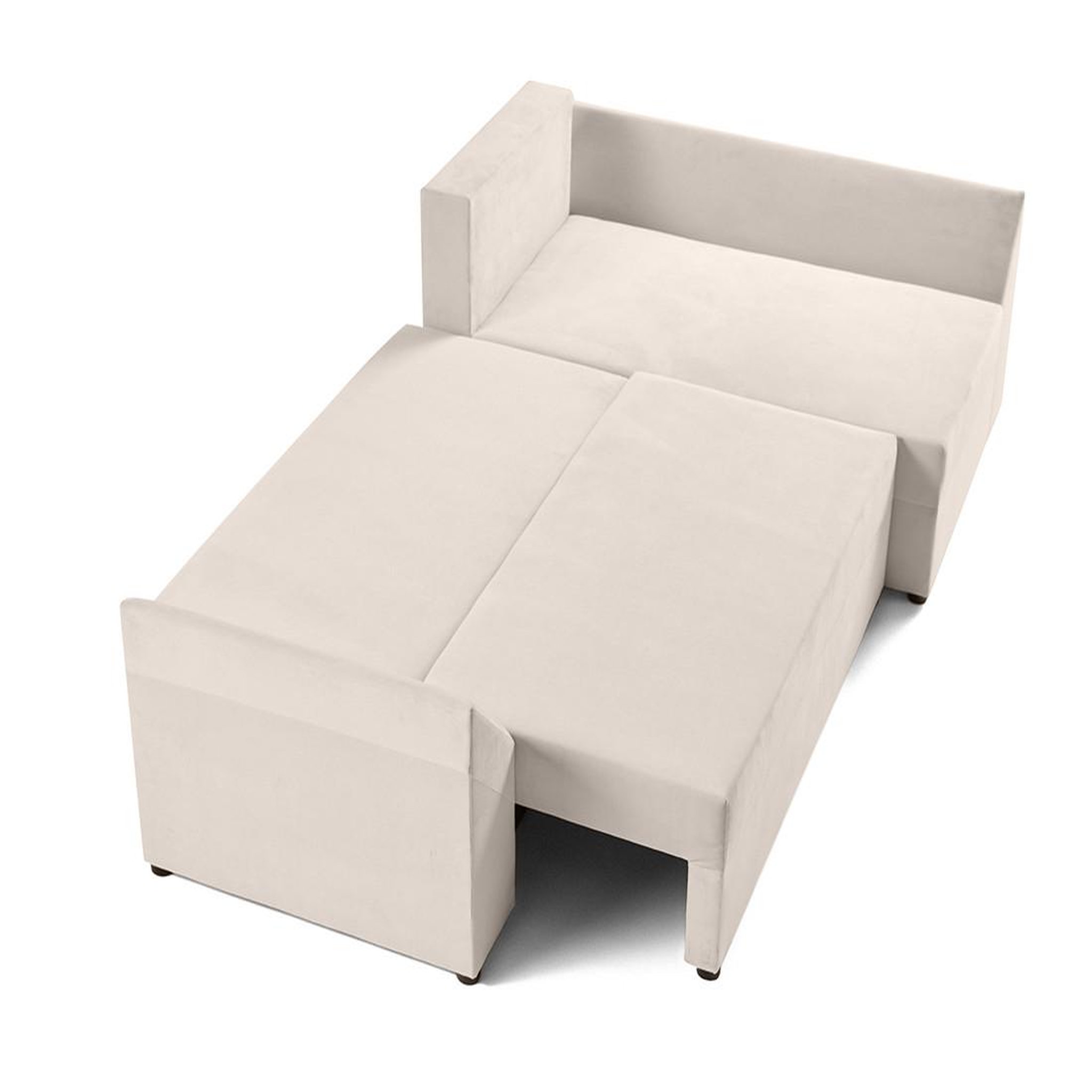 Voir la diapositive 3 : BEST MOBILIER Mike - canapé d'angle réversible - 4 places - convertible avec coffre - en velours