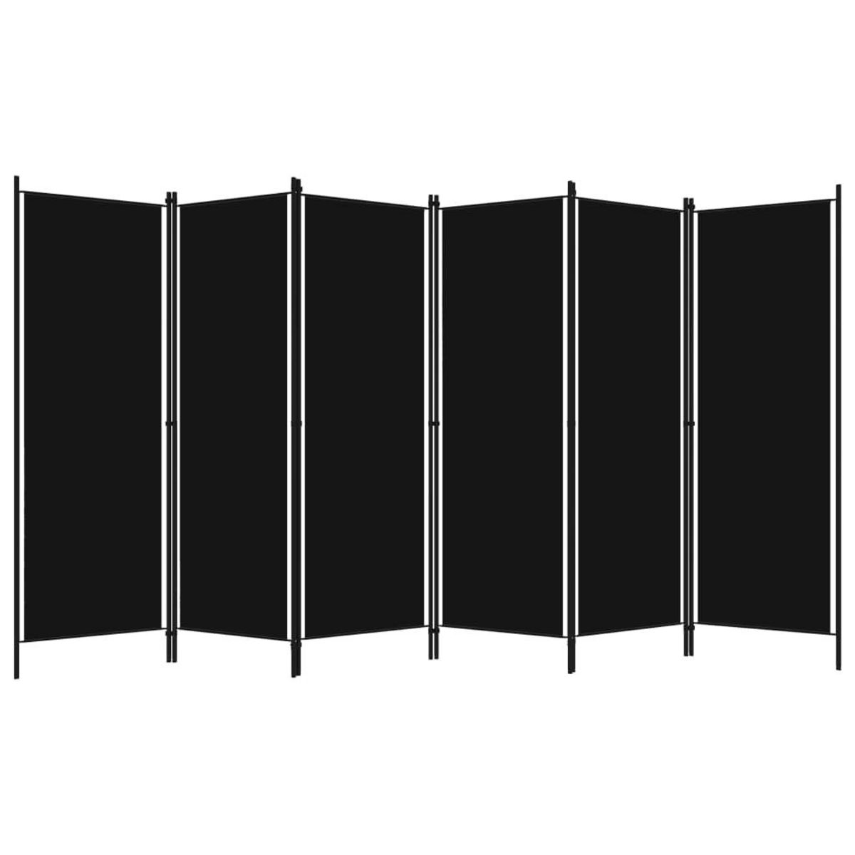 VIDAXL Cloison de separation 6 panneaux Noir 300x180 cm