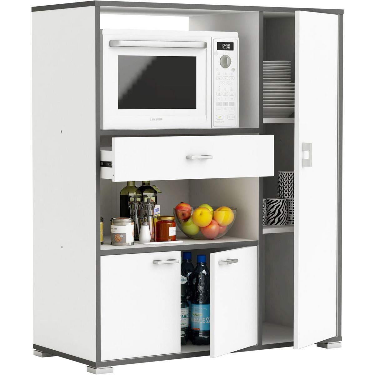 Meuble de rangement de cuisine compact 3 portes 1 tiroir CEREMONIE