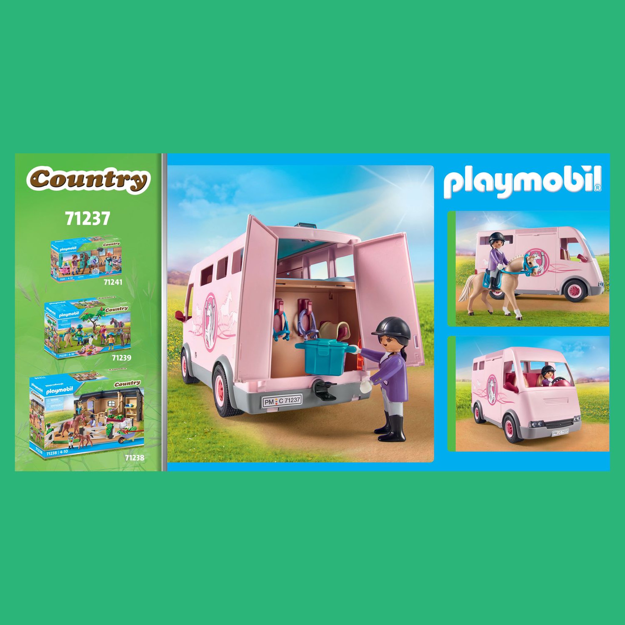Voir la diapositive 6 : PLAYMOBIL 71237 - Van avec chevaux