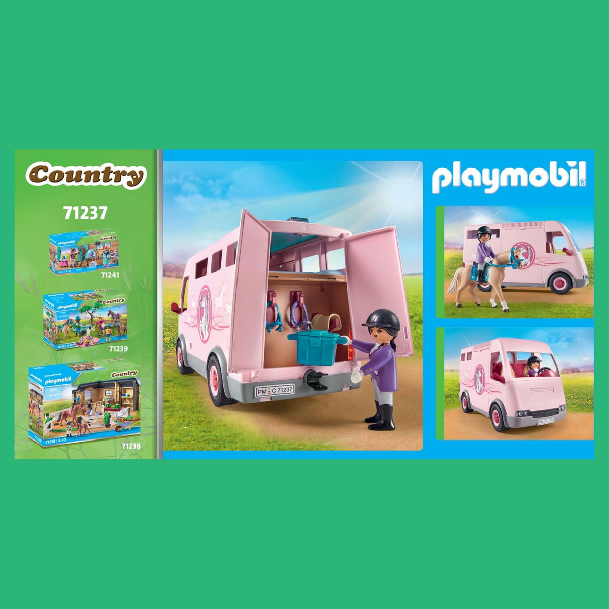 PLAYMOBIL 71237 - Van avec chevaux