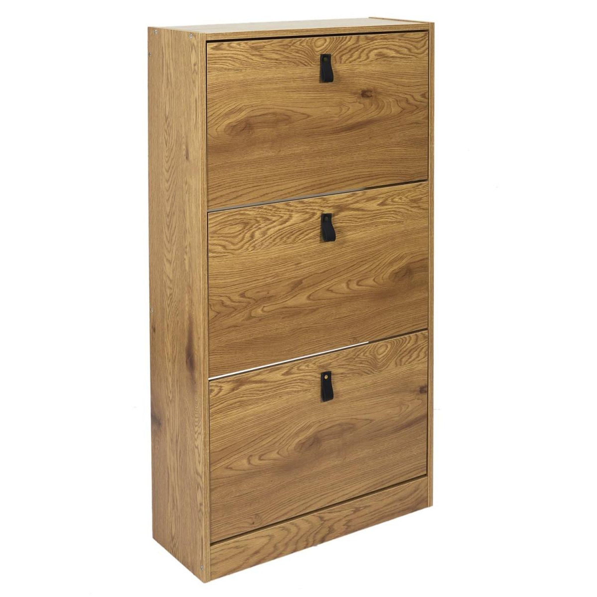 The Home Deco Factory Meuble à chaussures 3 portes  abbott  117cm naturel